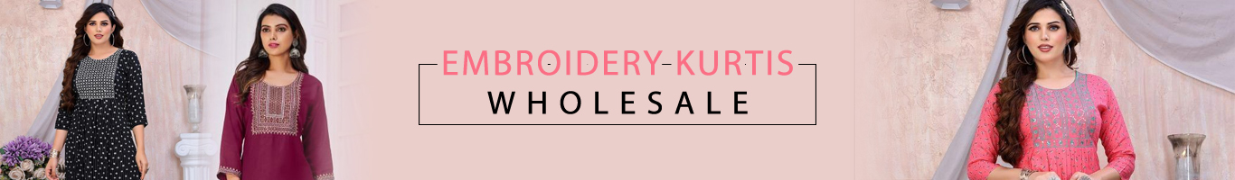 Embroidery Kurtis Wholesale