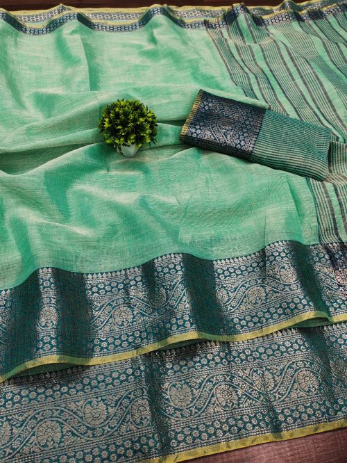 Anurita 7001 Casual Linen Tissue Saree Collection
