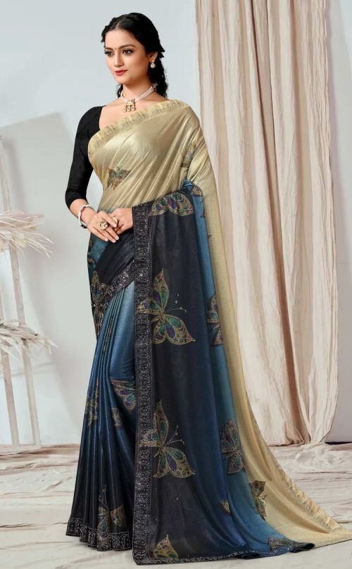 Ronisha Samantha Siroski Diamond Work Lycra Saree