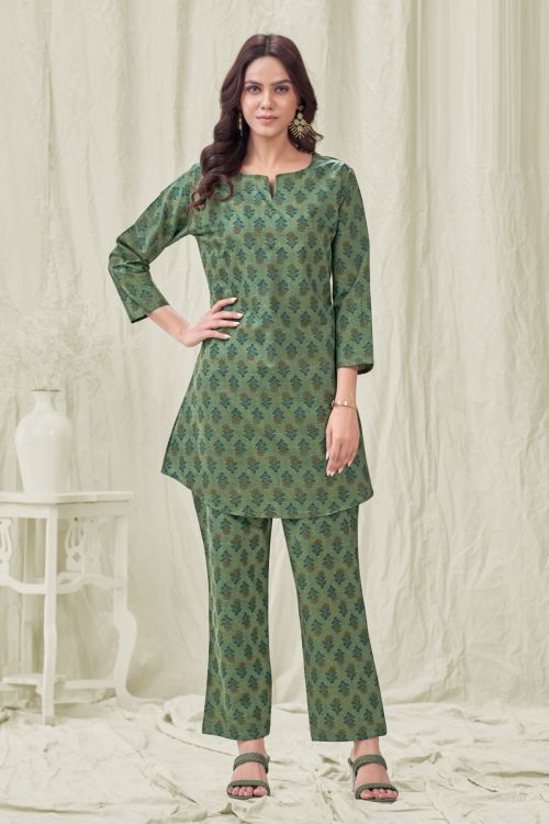 Ganpati Jaipuri Coat Suit Vol 1 Cotton Kurti With Bottom
