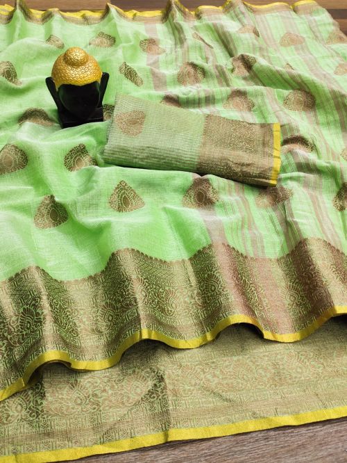 Anurita 7005 Casual Wear Linen Tissue Saree