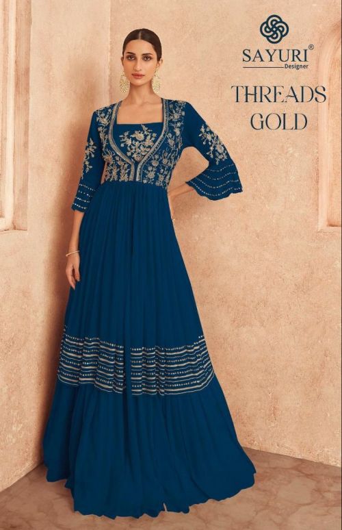 Sayuri Threads Gold Designer Embroidered Gown Collection