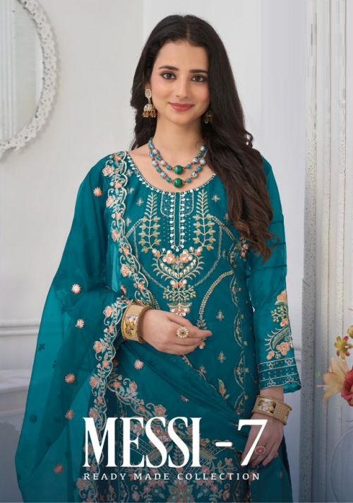 Your Choice Messi 7 Designer Kurti With Bottom Dupatta
