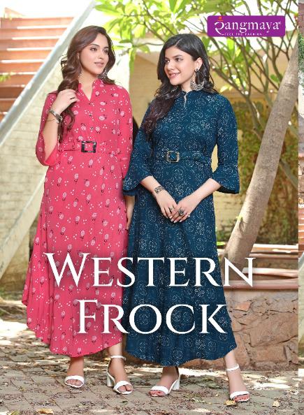Rangmaya Western Frock Rayon Long Kurti Collection