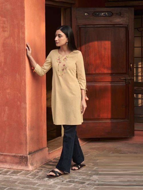 Four Buttons Tulip 3 Short Cotton Kurti Collection