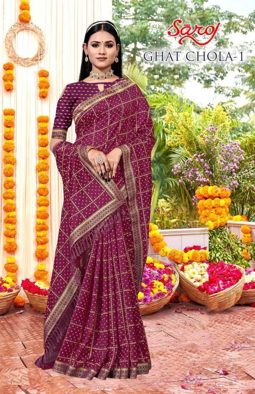 Saroj Ghat Chola 1 Casual Vichitra Silk Saree Collection