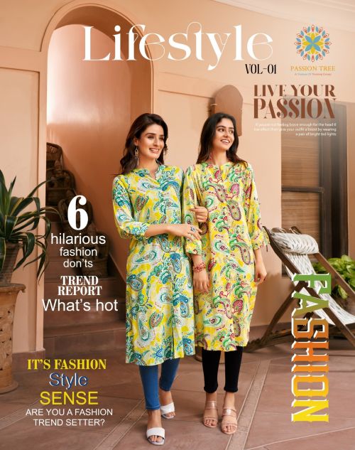 Lifestyle Vol 1 By Passion Tree Rayon Kurti Collection