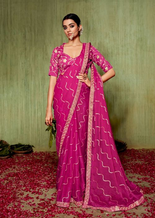 Stavan Kinara Occasional Chiffon Saree Collection