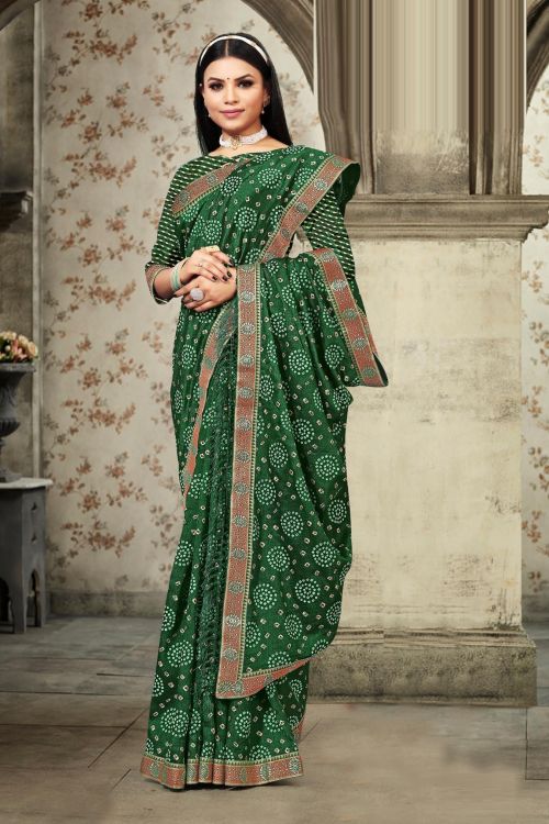 Saroj Ghat Chola2 Vichitra Silk Traditional Bandhani Saree