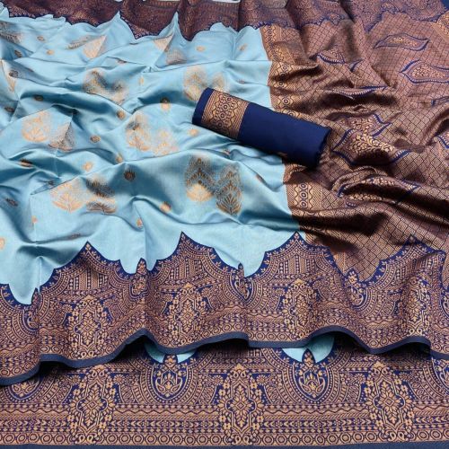 Aab Modi Jacquard Banarasi Lichi Silk Saree Collection