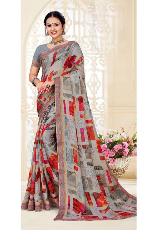 Jyoti Vol4 Regular Printed Pure Chiffon Saree Collection