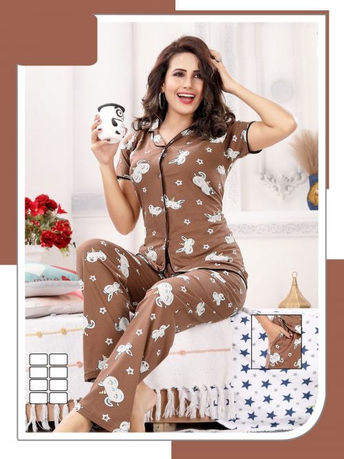 FashionTalk C Ns Vol 87 Cotton Printed Night Suits Set