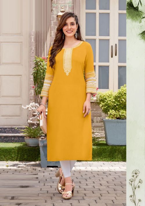 Wooglee Salonee Vol 4 Heavy Rayon Casual Kurti Collection