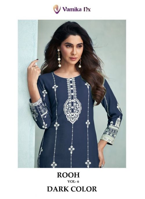 Vamika Nx Rooh Vol 6 Rayon Designer Lakhnowi Kurti With Bottom