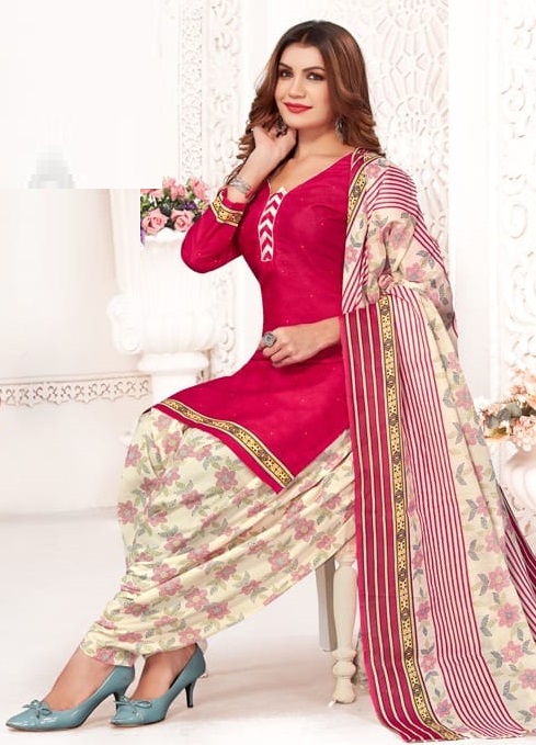 Vandana Kudi Patiyala Vol 6 Regular Printed Patiyala Cotton Dress Material