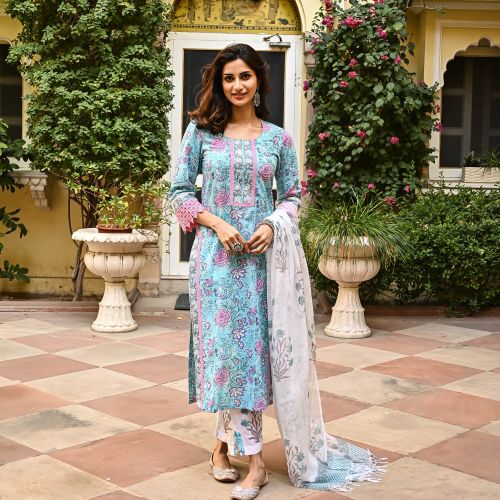 Dhruvi 60 Daily Wear Printed Kurti Pant With Dupatta