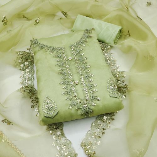 Organza Suits 45 Cotton Designer Dress Material