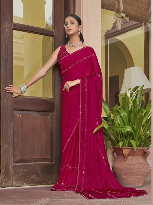 Kalista Diamond Chiffon Party Wear Sarees Collection