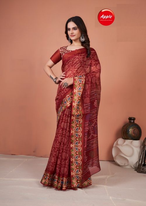 Apple Tanza Cotton 19 Causal Cotton Saree Collection