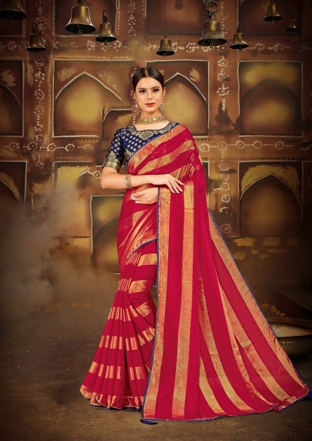 Saroj Kesariya 1001 Daily Wear Chiffon Saree Collection
