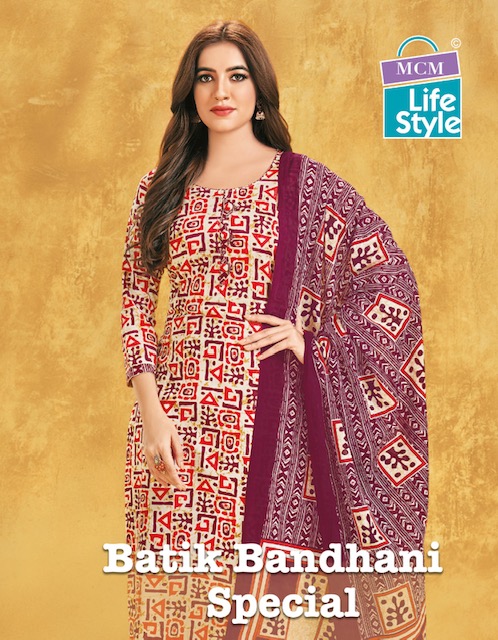 Mcm Batik Bandhani Cotton Dress Material Collection