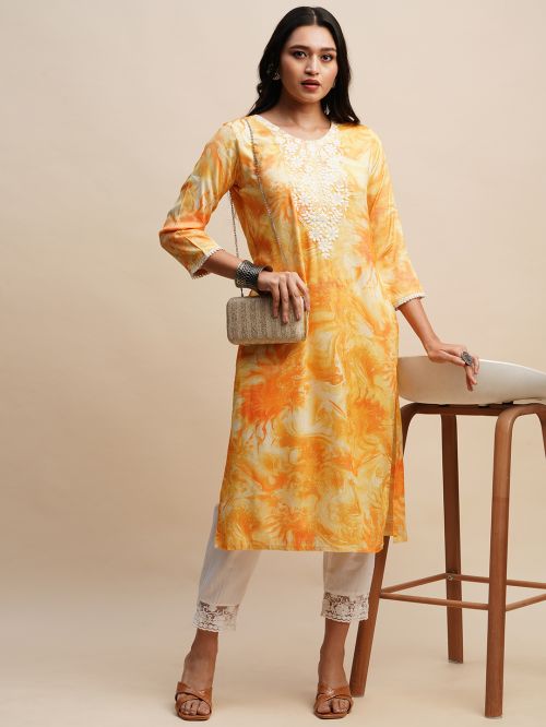 Samira Vol 6 Embroidery Chinon Ethnic Wear Designer Kurti Collection