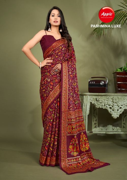 Apple Pashmina Luxe 07 Pashmina Designer Silk Saree Collection