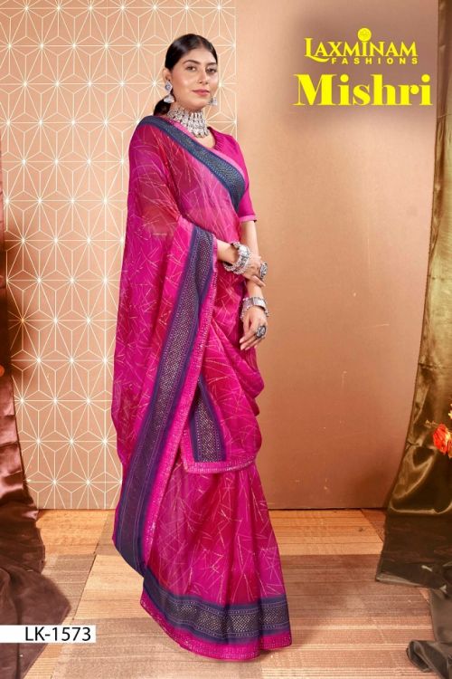 Laxminam Mishri Printed Georgette Saree Collection