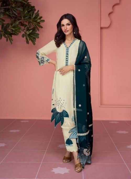 R 5263 Georgette Designer Embroidery Salwar Suits Collection