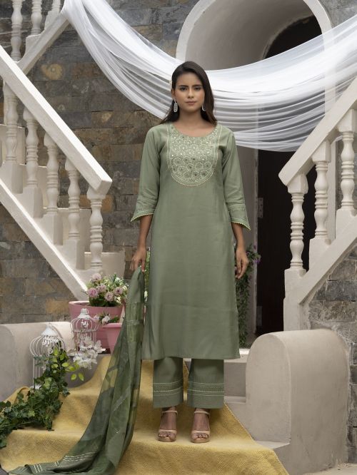 Disha Vol 06 Designer Silk Kurti Pant With Dupatta Collection