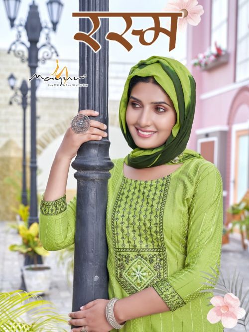 Mayur Rasam Rayon Sequence Work Kurti Bottom With Dupatta