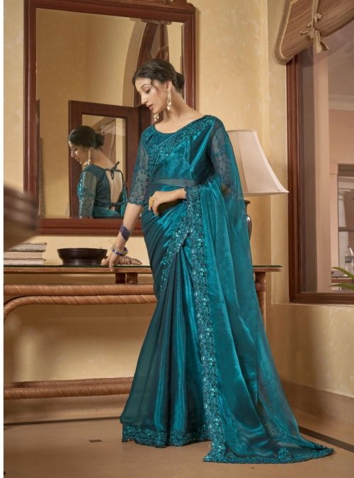 Kalista Aarzoo Embroidery Chiffon Party Wear Saree