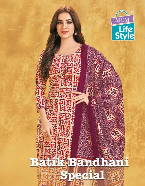 Mcm Batik Bandhani Special Pure Cotton Ready Made Dress Collection