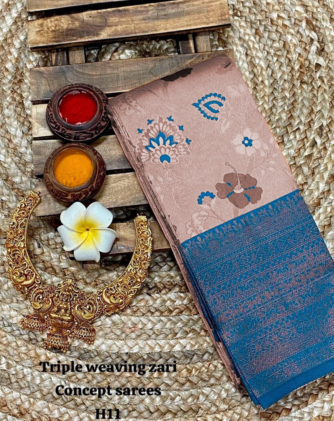 Tissue Triple Weave 1 Traditional Weaving Tissue Silk Saree Collection