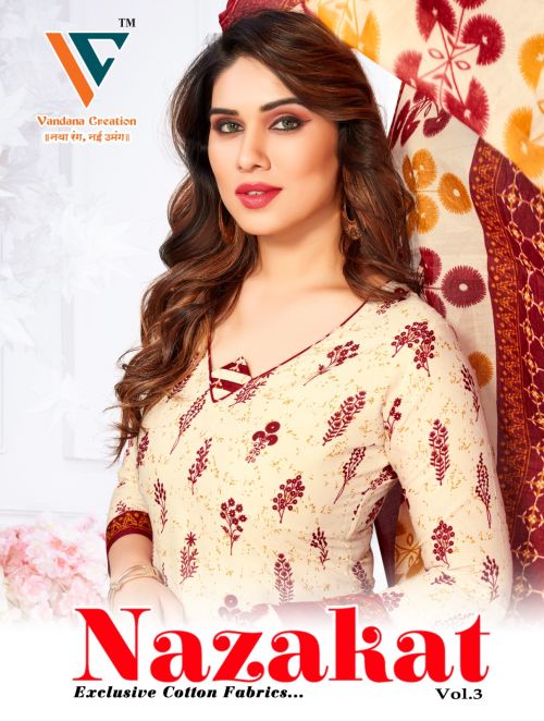 Vandana C Nazakat 3 Daily Wear Cotton Dress Material Collection