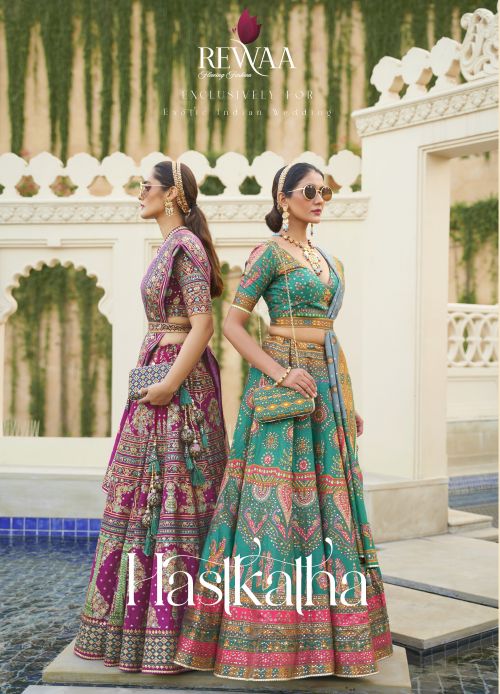 Rewaa Hastkatha Rajwadi Silk Designer Heavy Lehenga Choli Collection
