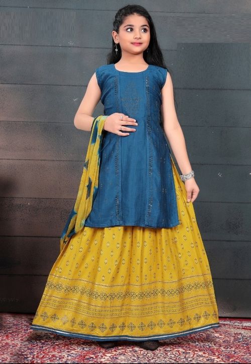 Kruti Vol 2 Designer Kids Wear Kurti Skirt With Dupatta Set