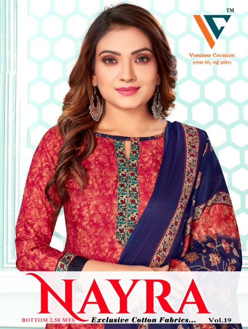 Vandana C Nayra Vol 19 Cotton Printed Regular Wear Dress Material Collection