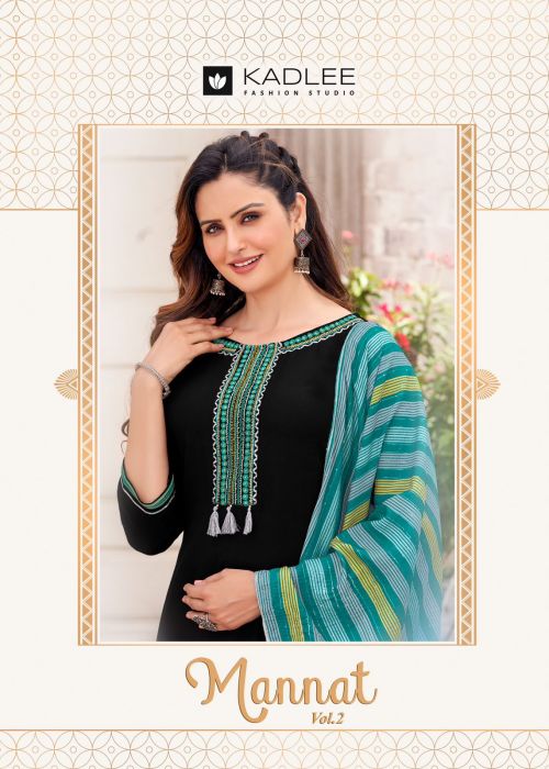 Kadlee Mannat 2 Rayon Casual Wear Kurti Bottom With Dupatta Collection