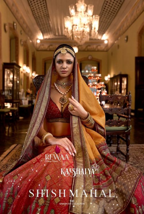 Rewaa Shishmahal Bridal Mirror Work Designer Lehenga Choli Collection