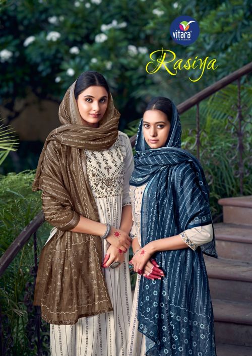 Vitara Rasiya Weaving Embroidery Cotton Kurti Bottom Dupatta Collection