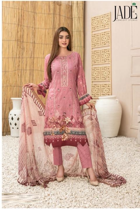 Jade Bin Saeed Luxury Collection 2 Lawn Cotton Designer Dress Material