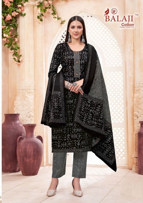 Balaji Battik Art Work 3 Pure Cotton Ready Made Dress Collection