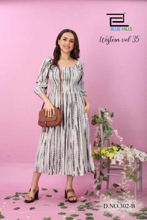 Blue Hills Western Vol 35 Party Wear Designer Kurti Collection