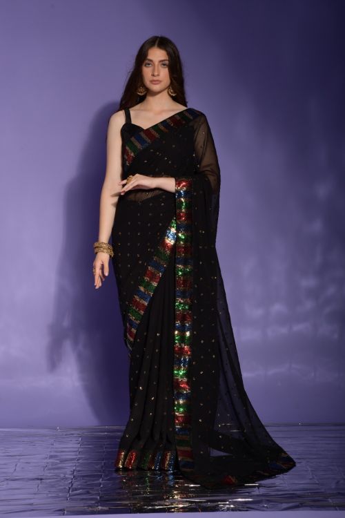 Vt Sonaxi 406 Fancy Georgette Sequence Work Saree Collection