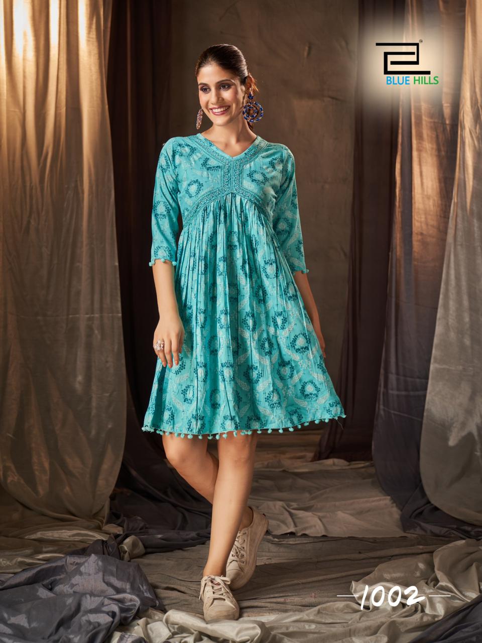 Inli Pom Pom Alia Cut Party Wear Readymade Kurti Collection