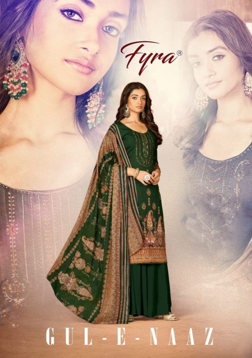 Fyra Gul E Naaz Kashmiri Print Soft Cotton Designer Dress Material