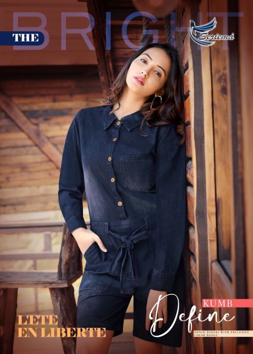 Seriema Kumb Definede Stylish Top And Bottom Denims Wear Collection