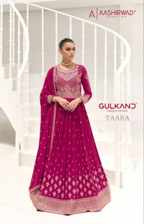 Aashirwad Gulkand Taara Wedding Designer Gown With Dupatta Collection