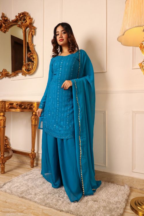 Dream Z 49 Straight Cut Kurti Sharara With Dupatta